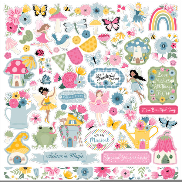 Echo Park Fairy Garden 12X12 Fairy Garden Element Sticker Echo Park Fairy Garden 12X12 Fairy Garden Element Sticker