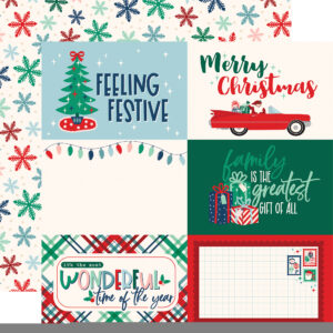 Echo Park Happy Holidays 12X12 6X4 Journaling Cards