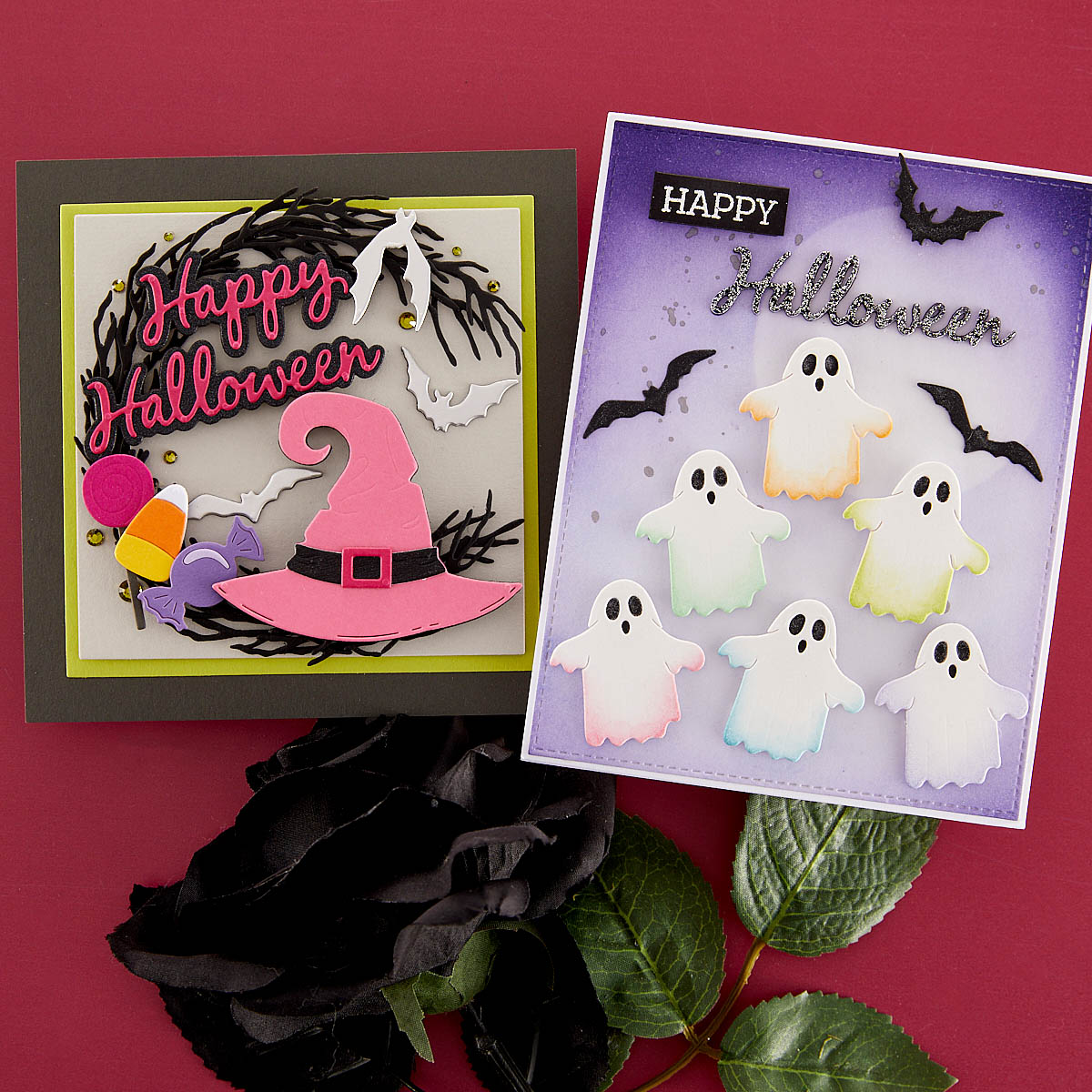 Spellbindershalloween Wreath Add-ons Etched Dies From the Beautiful Wreaths Collection