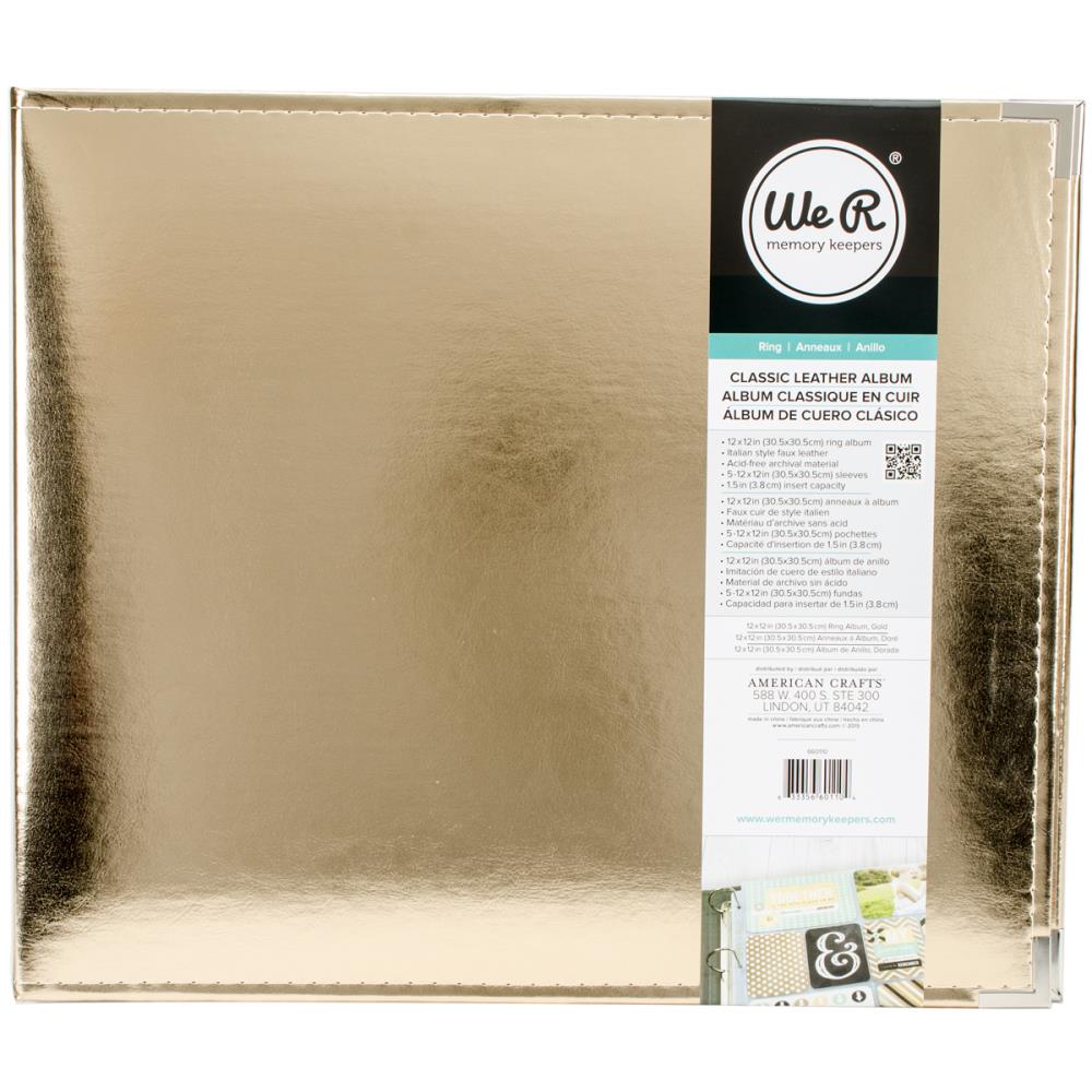 WE R MEMORY KEEPER 3RING 12X12 GOLD ALBUM