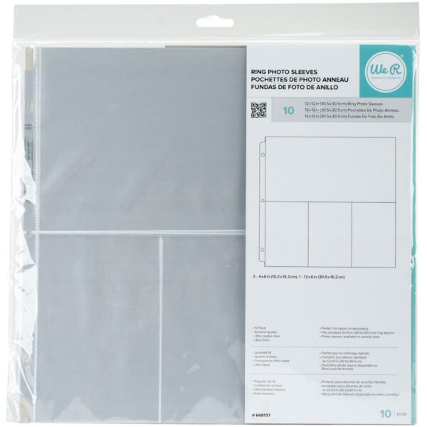 WE R MEMORY KEEPERS RING SLEEVE 3-4X6, 1 12X6 WE R MEMORY KEEPERS RING SLEEVE 3-4X6, 1 12X6
