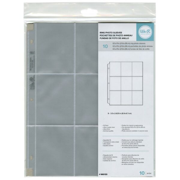 WE R KEEPERS 8.5X11 PHOTO SLEEVE 9-3.5X2.625 WE R KEEPERS 8.5X11 PHOTO SLEEVE 9-3.5X2.625