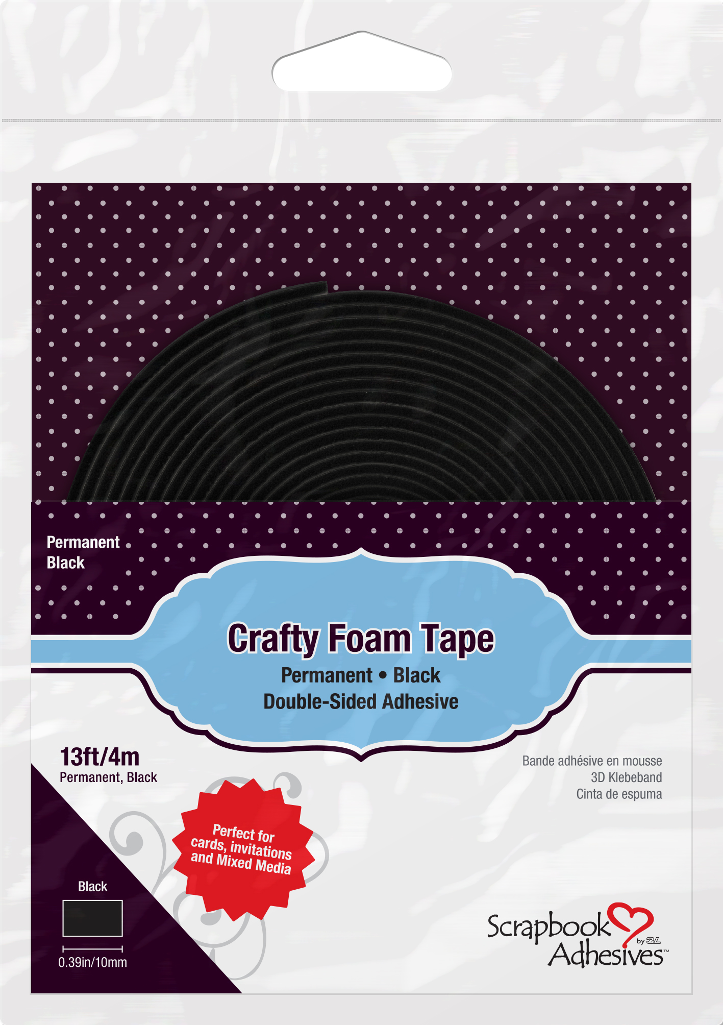 Scrapbook Adhesives Crafty Foam Tape Black