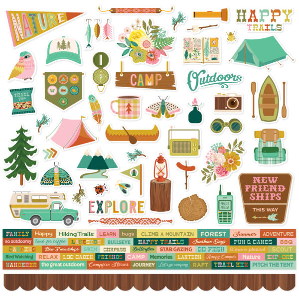 Simple Stories Trail Mix Cardstock Stickers