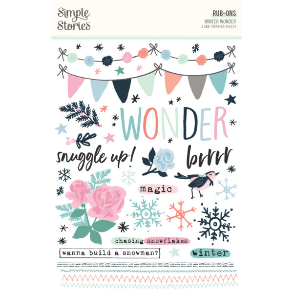 Simple Stories Winter Wonder Rub Ons Simple Stories Winter Wonder Rub Ons