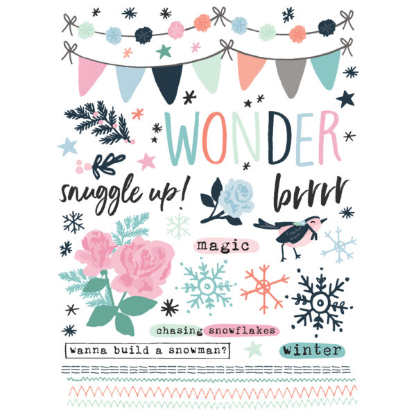 Simple Stories Winter Wonder Rub Ons