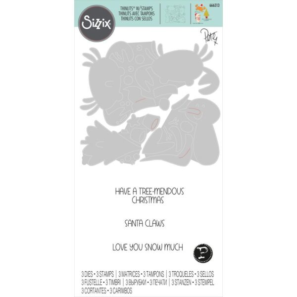 Sizzix Thinlit Die With Stamp Christmas Cha Sizzix Thinlit Die With Stamp Christmas Cha