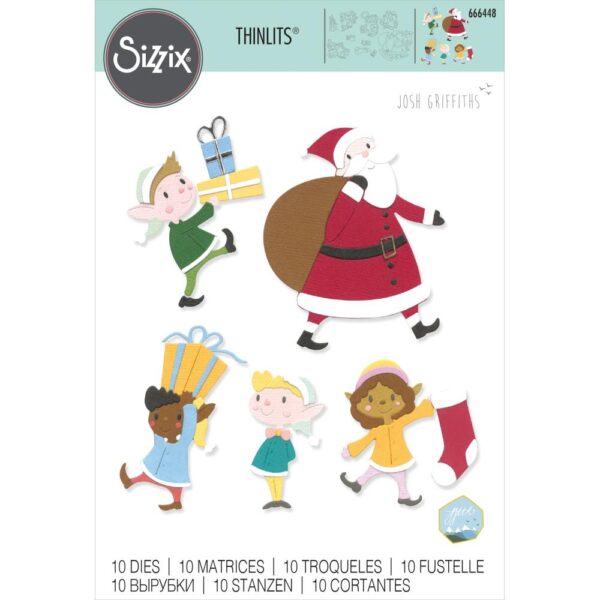 Sizzix Thinlit Die Santa & Elves Sizzix Thinlit Die Santa & Elves