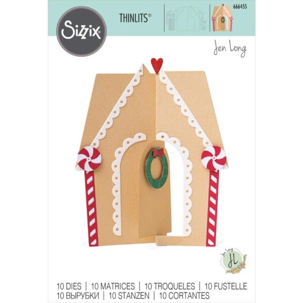 Sizzix Thinlit Die Gingerbread House Card Base Sizzix Thinlit Die Gingerbread House Card Base