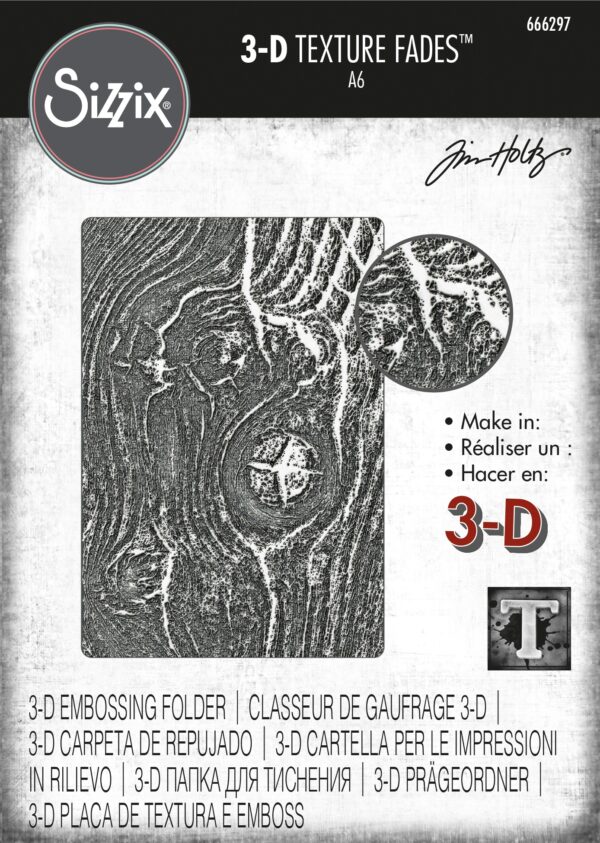 SIZZIX TIM HOLTZ EMBOSS FOLDER WOODGRAIN 3D SIZZIX TIM HOLTZ EMBOSS FOLDER WOODGRAIN 3D