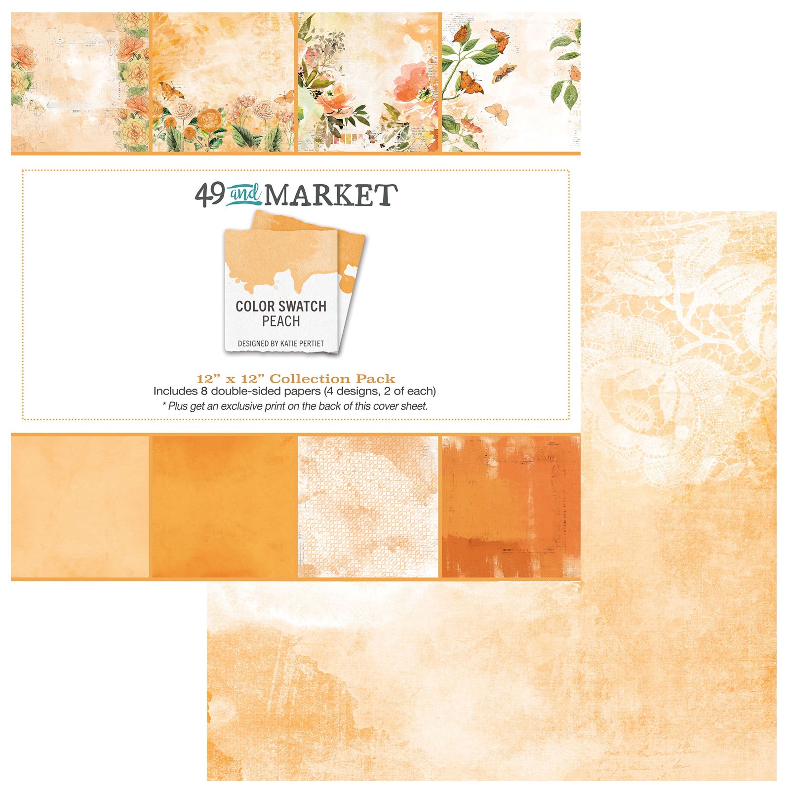 49 & Market Color Swatch Peach 12X12 Collection