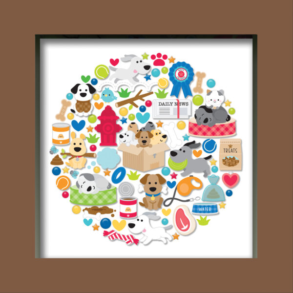 Doodlebug Doggone Cute Shadow Box Kit