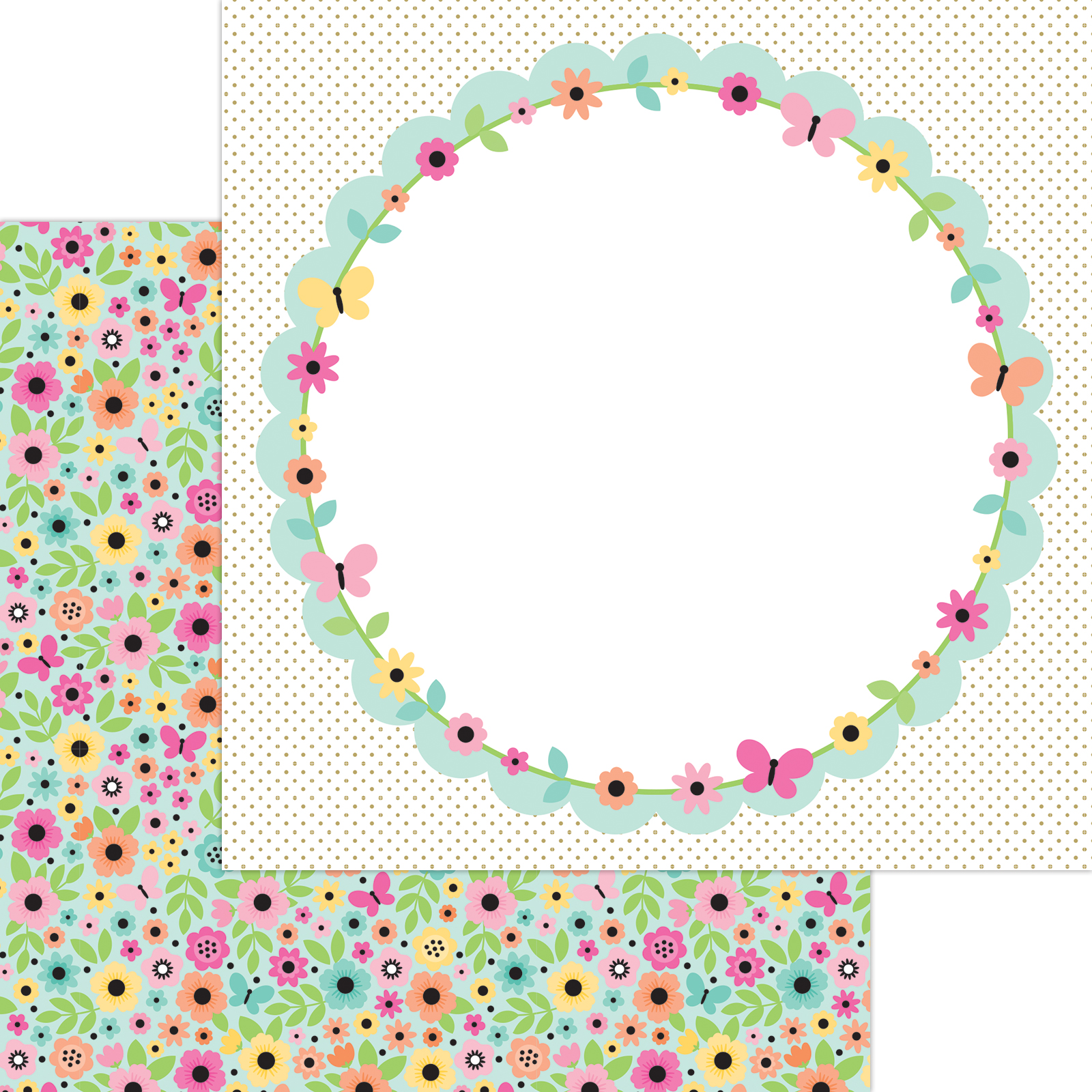 DOODLEBUG HELLO AGAIN 12X12 FOREVER FLOWERS