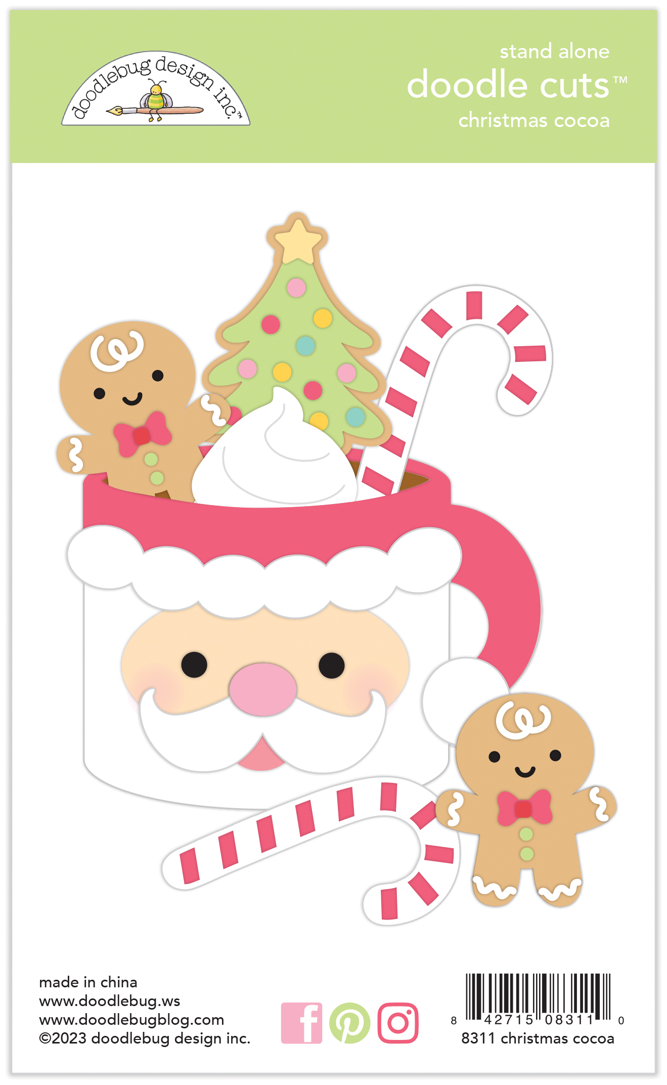 Doodlebug Gingerbread Kisses Die Christmas Cocoa