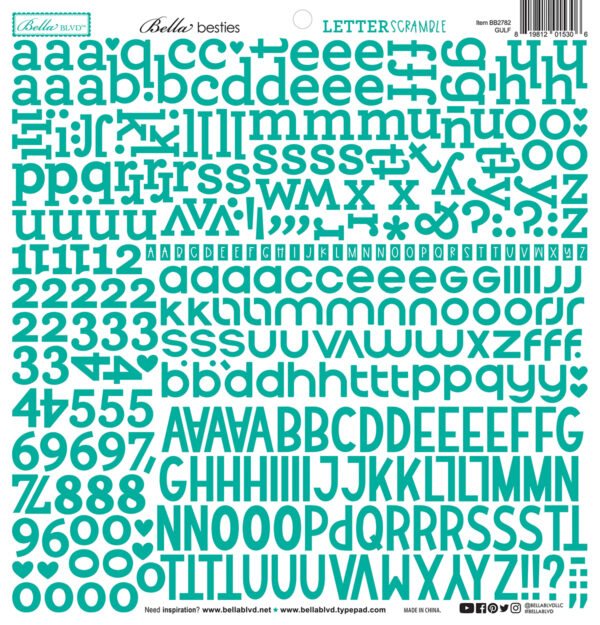 Bella Boulevard Letter Scramble Alpha Stickers Gulf