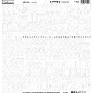 Bella Boulevard Letter Scramble Alpha Stickers White