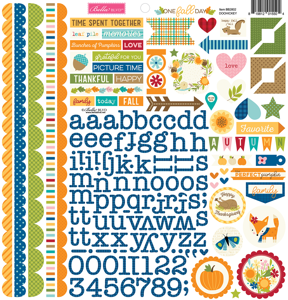 Bella Boulevard One Fall Day Doohickey Cardstock Stickers