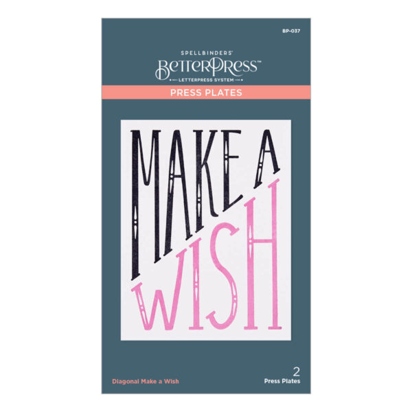 Spellbinders Betterpress Plate Diagonal Make A Wish Spellbinders Betterpress Plate Diagonal Make A Wish