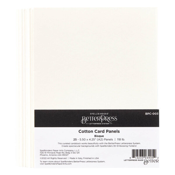 Spellbinders Betterpress A2 118 Lb Card Panel Bisque