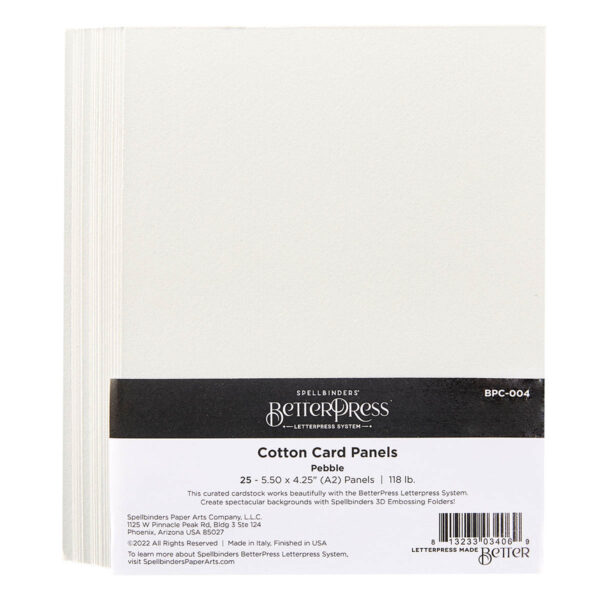 Spellbinders Betterpress A2 118 Lb Card Panel Pebble Spellbinders Betterpress A2 118 Lb Card Panel Pebble