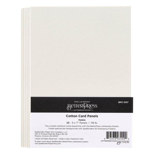 Spellbinders Betterpress A7 118 Lb Card Panel Pebble Spellbinders Betterpress A7 118 Lb Card Panel Pebble