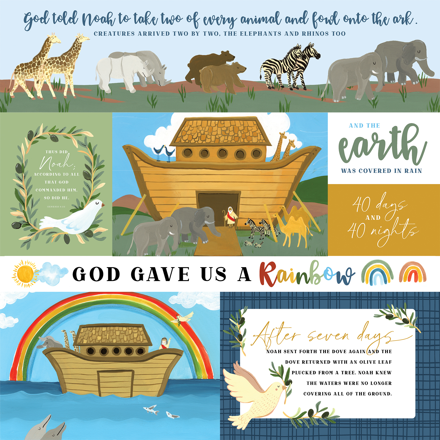 Echo Park Bible Stories 12X12 Journaling Cards