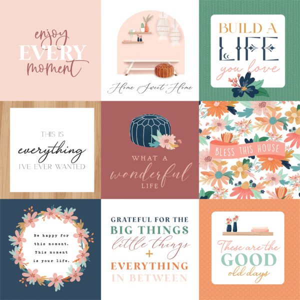 Carta Bella At Home 12X12 4X4 Journaling Cards Carta Bella At Home 12X12 4X4 Journaling Cards