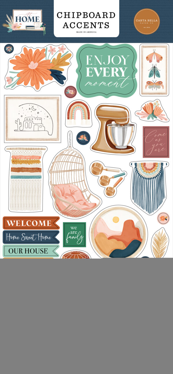 Carta Bella At Home 6X13 Chipboard Accents Carta Bella At Home 6X13 Chipboard Accents
