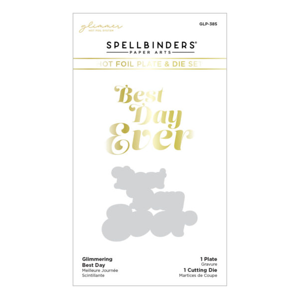 Spellbinders Foil Plate Glimmering Best Day Spellbinders Foil Plate Glimmering Best Day