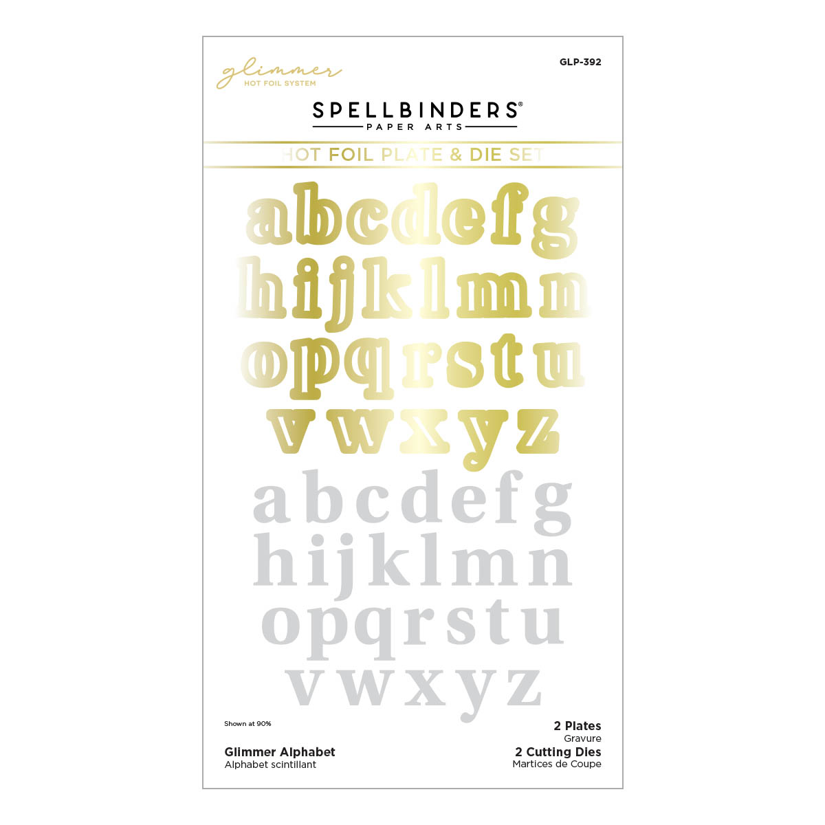 Spellbinders Foil Plate Glimmer Alphabet