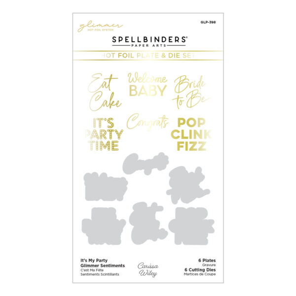 Spellbinders Foil Plate It’s My Party Sentiments Spellbinders Foil Plate It's My Party Sentiments
