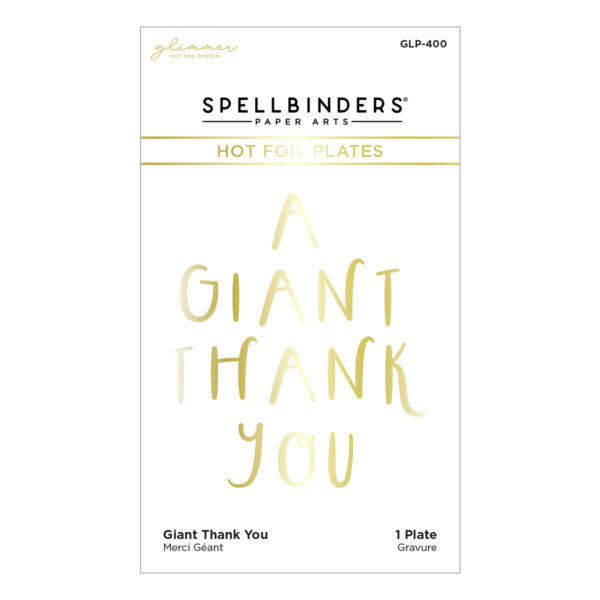 Spellbinders Foil Plate A Giant Thank You Spellbinders Foil Plate A Giant Thank You