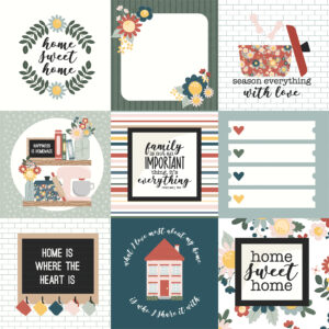 Echo Park Good To Be Home 12X12 4X4 Journaling Cards