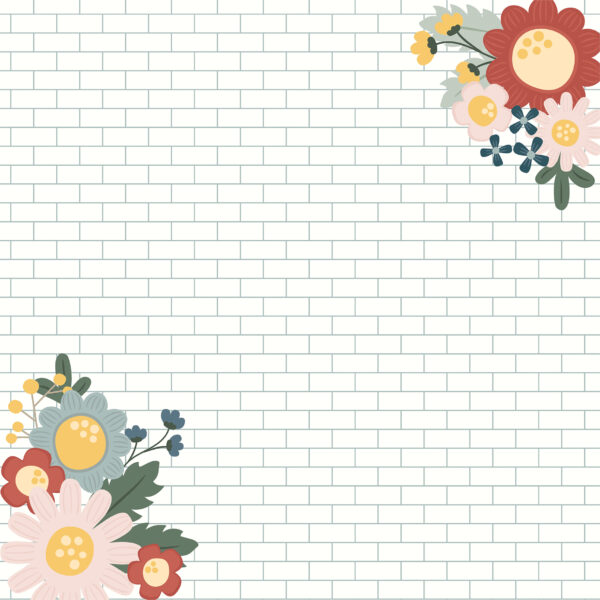 Echo Park Good To Be Home 12X12 Backsplash Bouquets