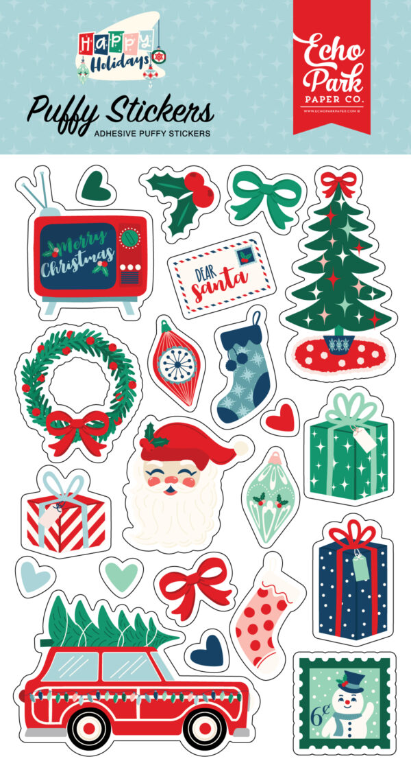 Echo Park Happy Holidays Puffy Stickers