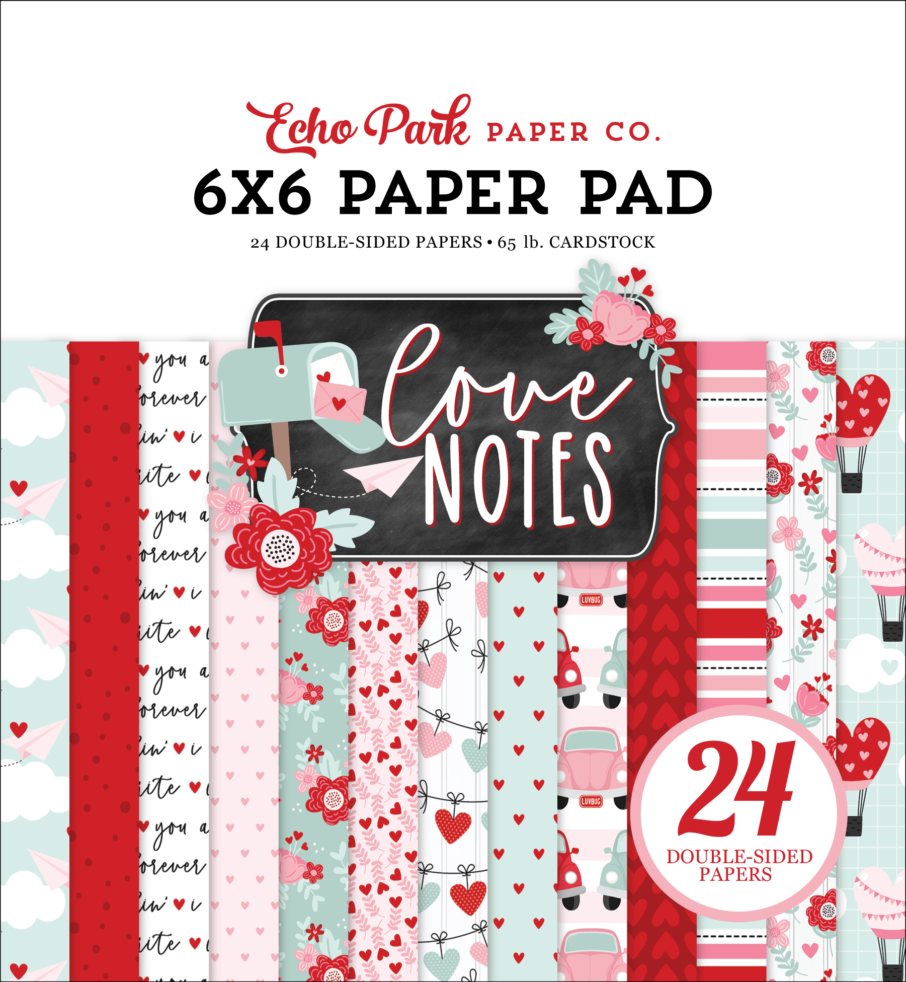Echo Park Love Notes 6X6 Paper Pad