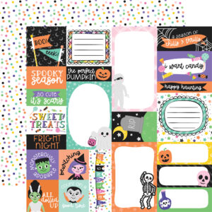 Echo Park Monster Mash 12X12 Multi Journaling Cards
