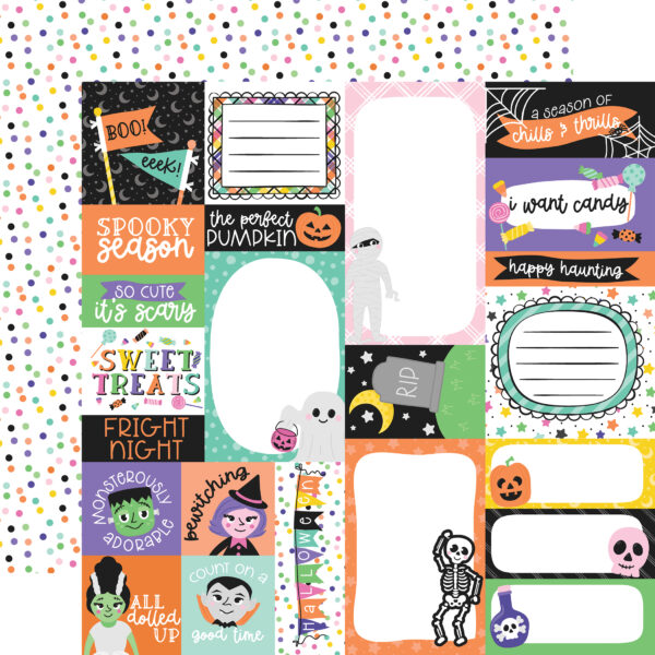 Echo Park Monster Mash 12X12 Multi Journaling Cards Echo Park Monster Mash 12X12 Multi Journaling Cards