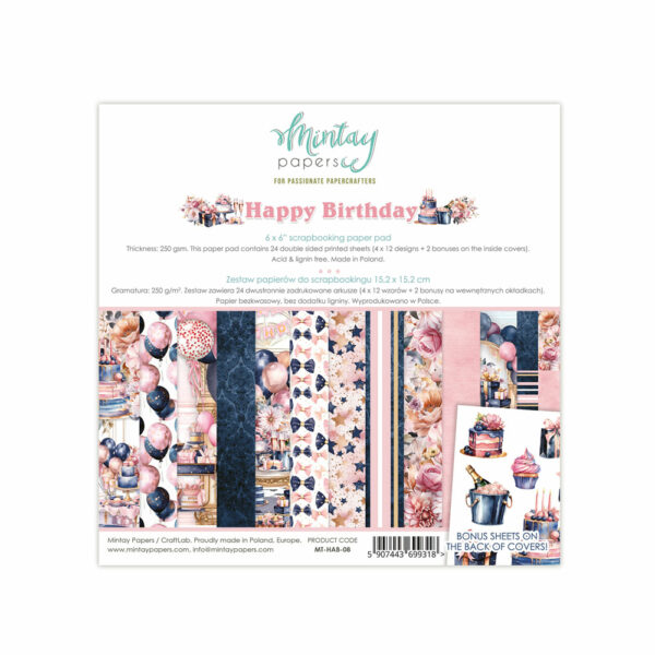 Mintay Happy BIRTHDAY6 X 6 Paper Pad