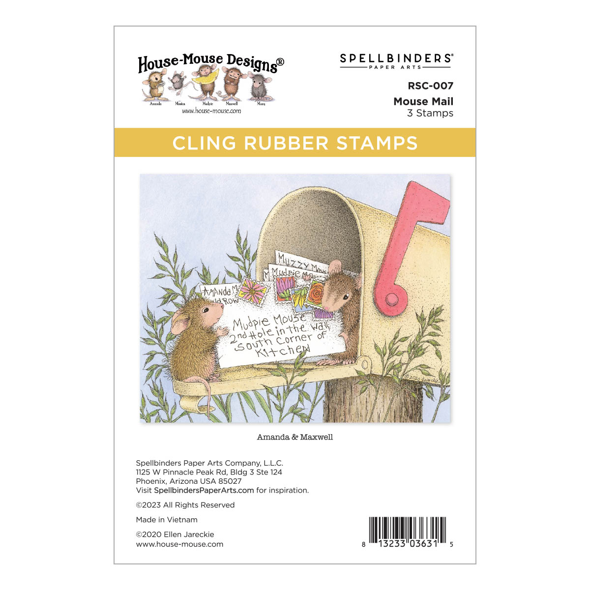 Spellbinders House Mouse Stamp Mouse Mail