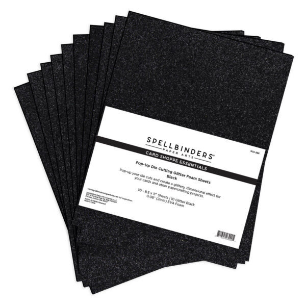 Spellbinders Pop Up Die Glitter Foam Black Spellbinders Pop Up Die Glitter Foam Black