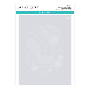 Spellbinders Stencil Stylish Oval Floral