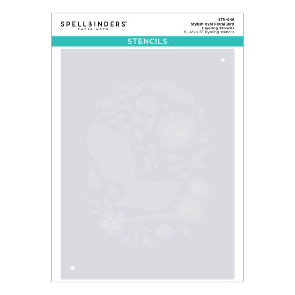 Spellbinders Stencil Stylish Oval Floral Spellbinders Stencil Stylish Oval Floral