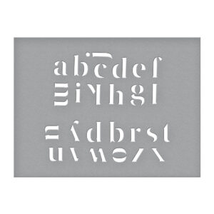 Spellbinders Stencil Glimmer Alphabet