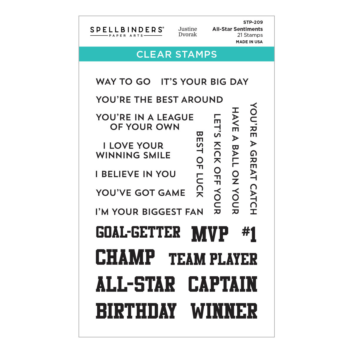 Spellbinders Stamp All-star Sentiment