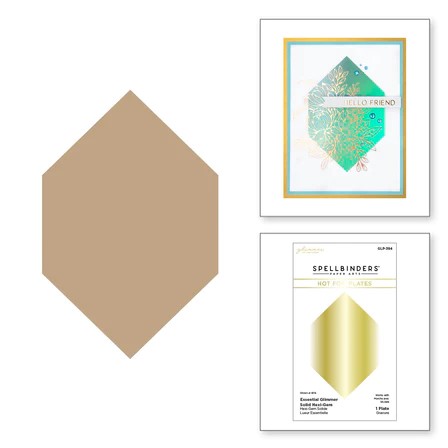 Spellbinders Essential Glimmer Plkate Solid Hexi-Gem
