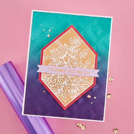 Spellbinders Essential Glimmer Plkate Solid Hexi-Gem