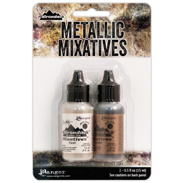 Ranger Tim Holtz Alcohol Metallic Mixatives Pearl & Copper Ranger Tim Holtz Alcohol Metallic Mixatives Pearl & Copper