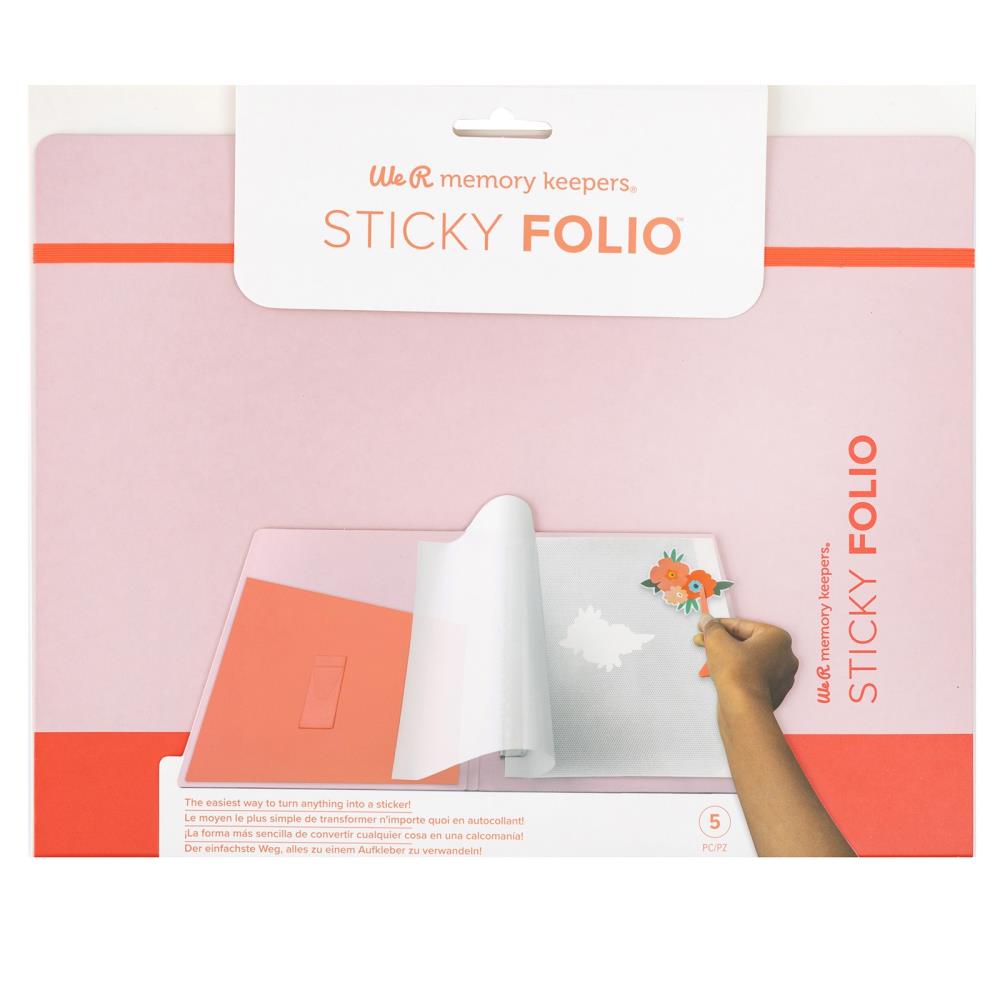 WE R MEMORY KEEPERS STICKY FOLIO RED