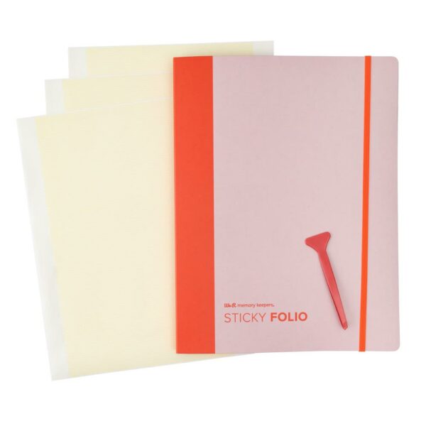 WE R MEMORY KEEPERS STICKY FOLIO RED